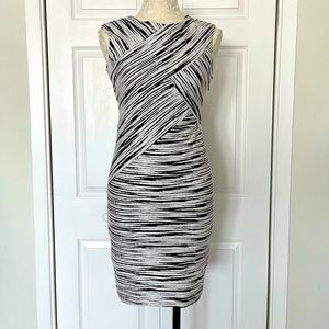 Calvin Klein black n white striped dress